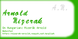 arnold mizerak business card
