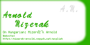 arnold mizerak business card